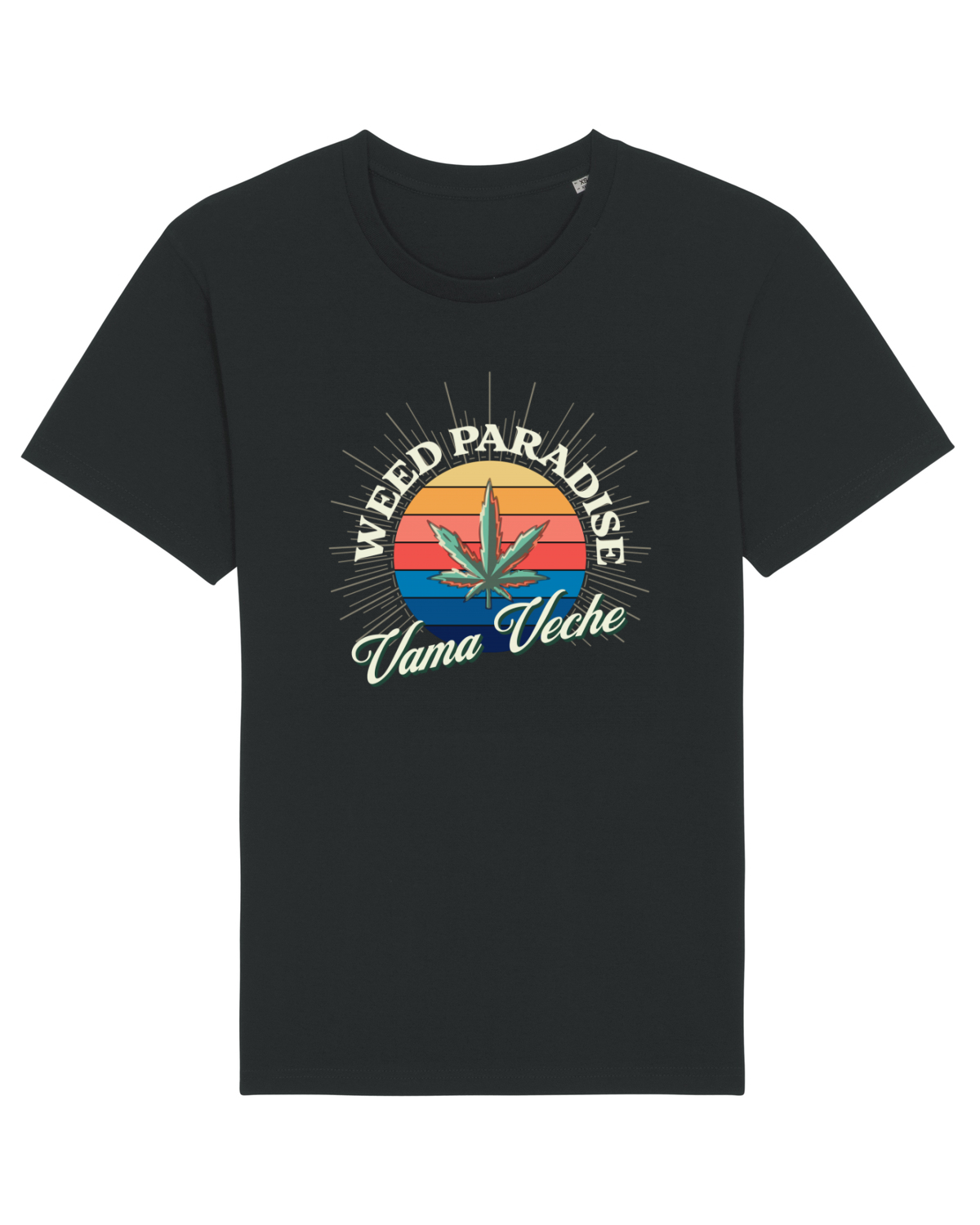 Tricou mânecă scurtă Unisex Rocker Black