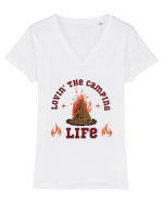 Lovin' the Camping Life Tricou mânecă scurtă guler V Damă Evoker