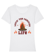 Lovin' the Camping Life Tricou mânecă scurtă guler larg fitted Damă Expresser
