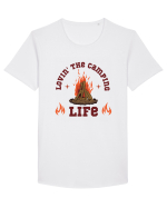 Lovin' the Camping Life Tricou mânecă scurtă guler larg Bărbat Skater