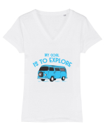 My Goal is to Explore Tricou mânecă scurtă guler V Damă Evoker