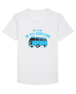 My Goal is to Explore Tricou mânecă scurtă guler larg Bărbat Skater