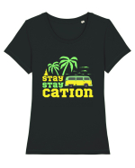 Stay Staycation Tricou mânecă scurtă guler larg fitted Damă Expresser