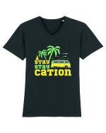 Stay Staycation Tricou mânecă scurtă guler V Bărbat Presenter