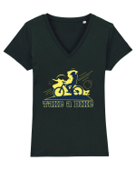 Take a Bike Tricou mânecă scurtă guler V Damă Evoker