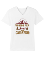 Wake Up Smell the Campfire Tricou mânecă scurtă guler V Bărbat Presenter