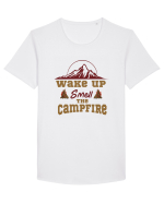 Wake Up Smell the Campfire Tricou mânecă scurtă guler larg Bărbat Skater
