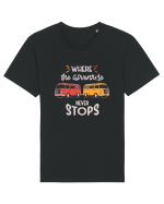 Where the Adventure Never Stops Tricou mânecă scurtă Unisex Rocker