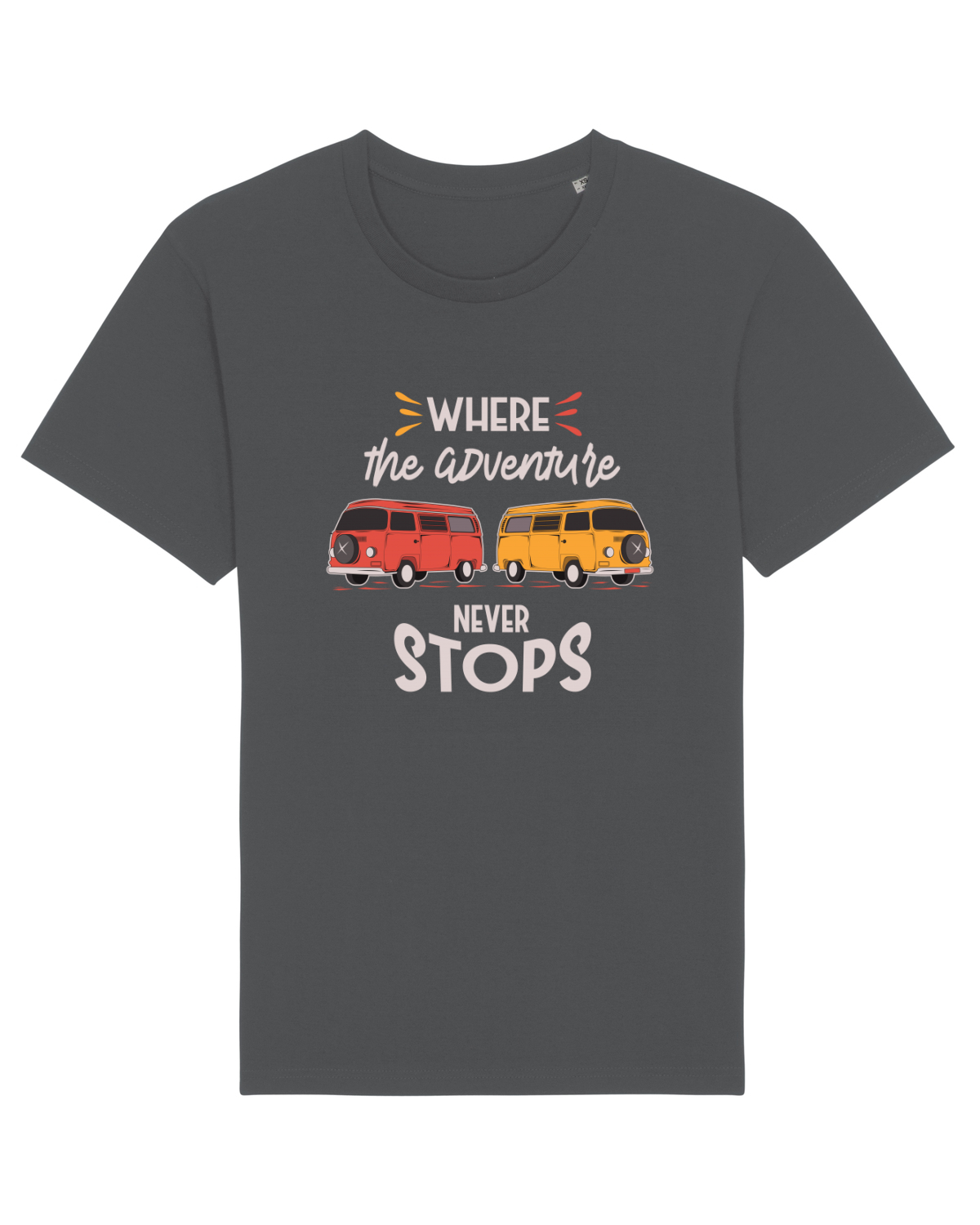 Tricou mânecă scurtă Unisex Rocker Anthracite