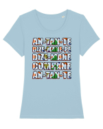 An-tan-te Tricou mânecă scurtă guler larg fitted Damă Expresser