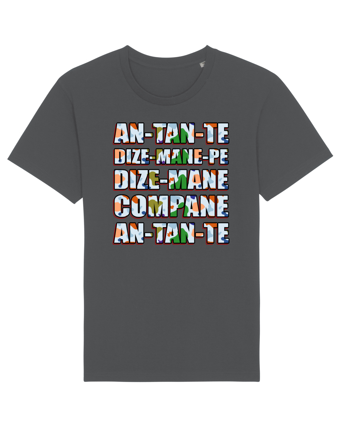 Tricou mânecă scurtă Unisex Rocker Anthracite