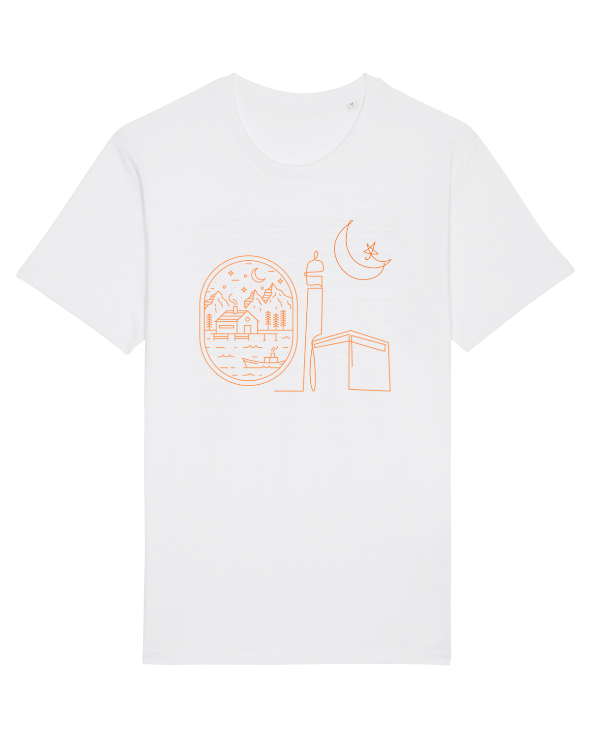 Tricou mânecă scurtă Unisex Rocker White