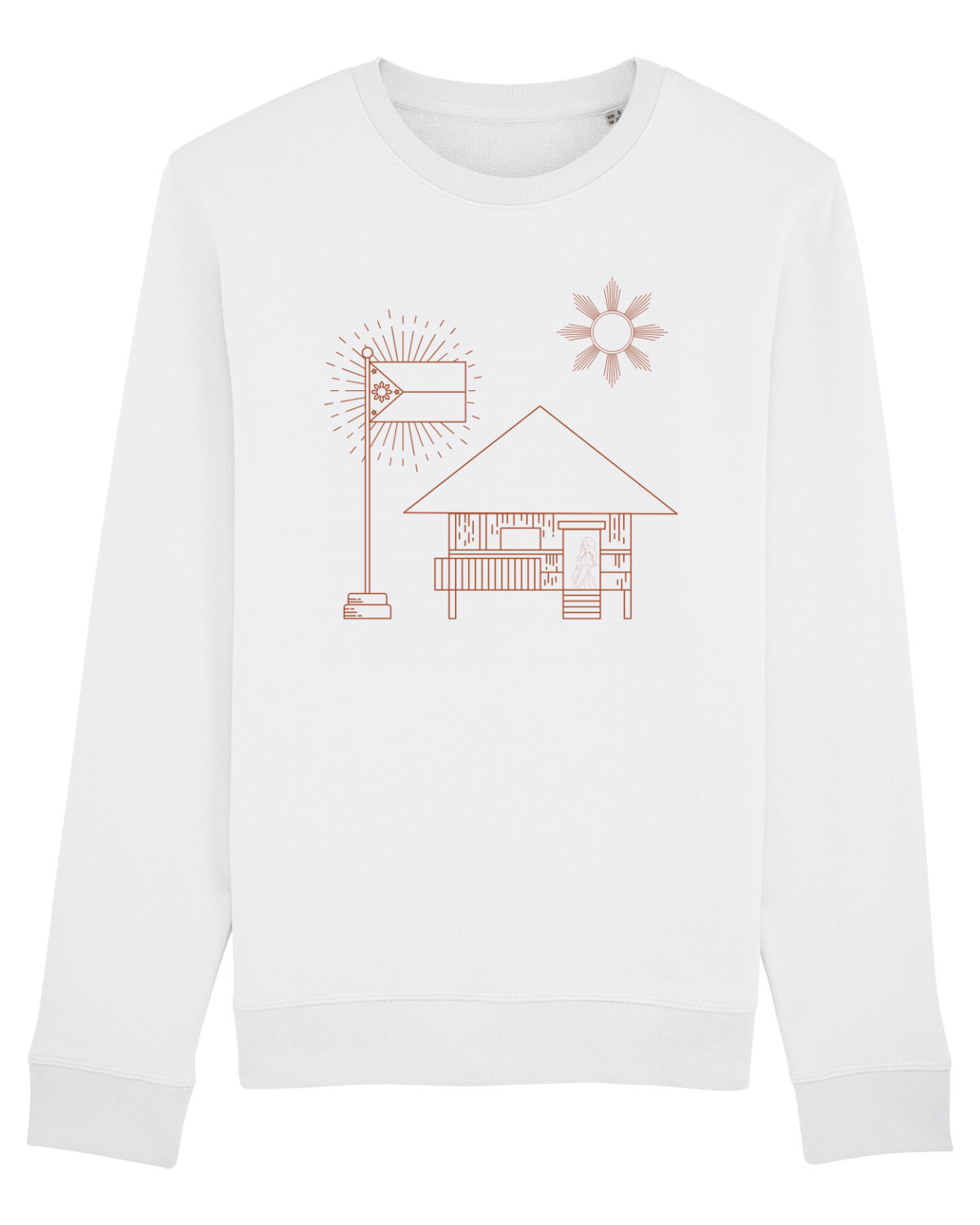 Bluză mânecă lungă Unisex Rise White