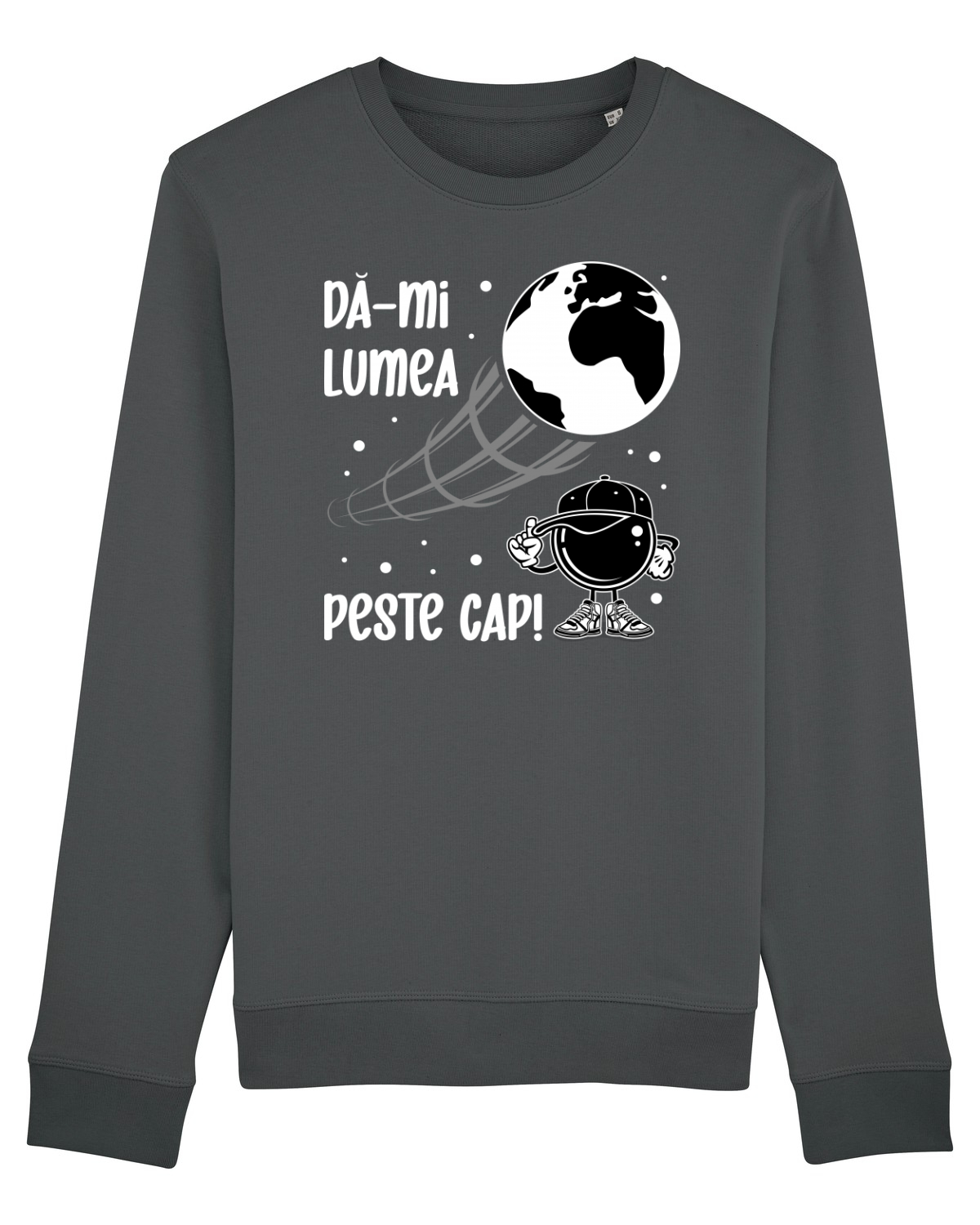 Bluză mânecă lungă Unisex Rise Anthracite