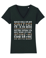 Critică-mă constructiv! Tricou mânecă scurtă guler V Damă Evoker