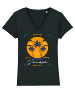 Îmi dau voie... Tricou mânecă scurtă guler V Damă Evoker