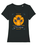 Îmi dau voie... Tricou mânecă scurtă guler larg fitted Damă Expresser