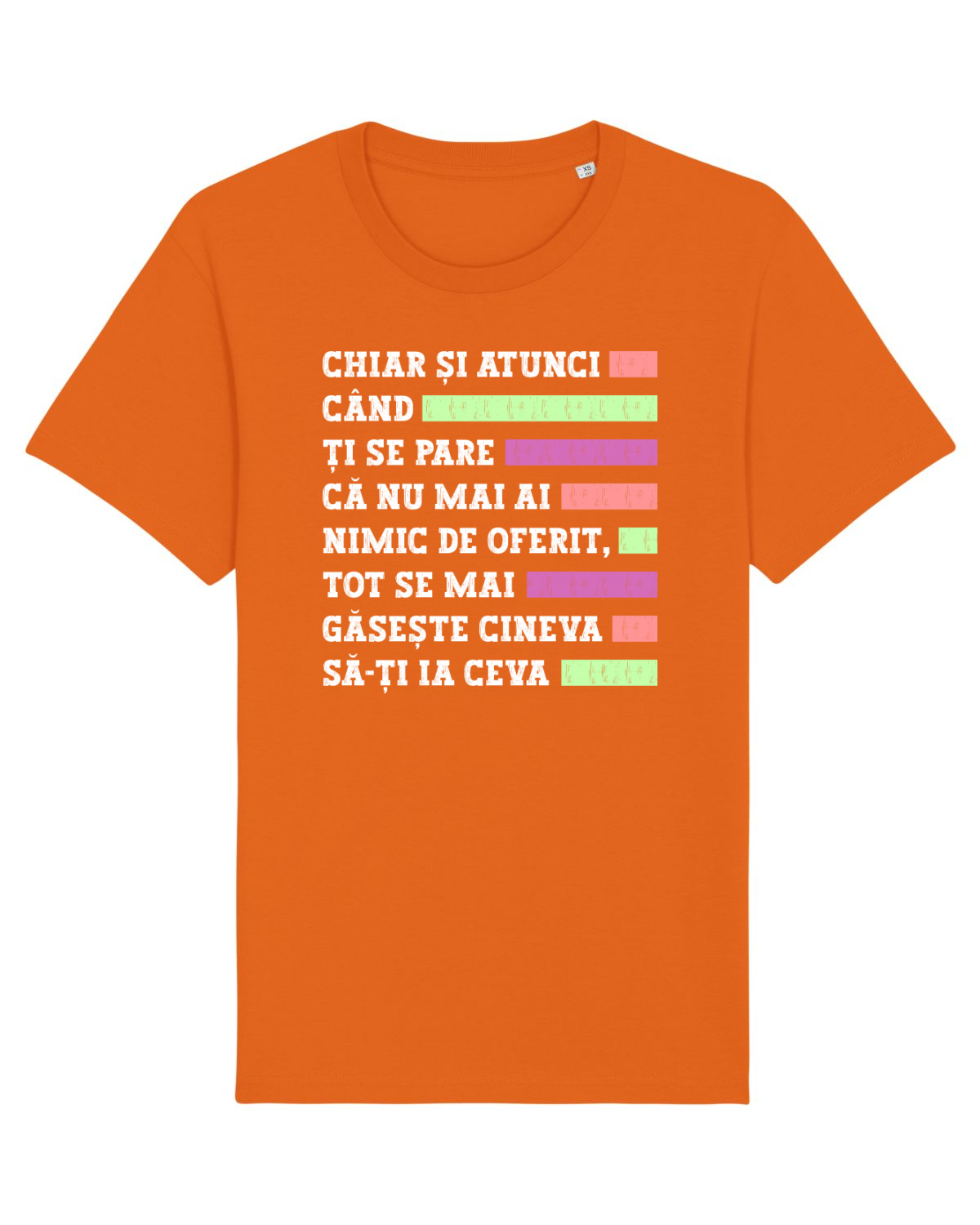 Tricou mânecă scurtă Unisex Rocker Bright Orange