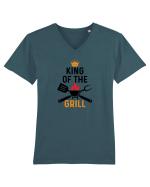 Regele gratarului Tricou mânecă scurtă guler V Bărbat Presenter