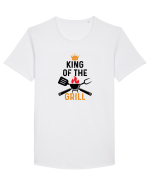 Regele gratarului Tricou mânecă scurtă guler larg Bărbat Skater