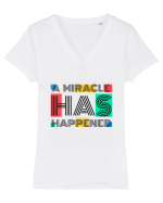 A Miracle Has Happened Tricou mânecă scurtă guler V Damă Evoker