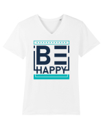 Be Happy Tricou mânecă scurtă guler V Bărbat Presenter