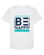 Be Happy Tricou mânecă scurtă guler larg Bărbat Skater