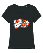 Believe in Magic Tricou mânecă scurtă guler larg fitted Damă Expresser