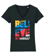 Believe in Yourself Tricou mânecă scurtă guler V Damă Evoker