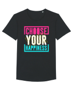 Choose Your Happiness Tricou mânecă scurtă guler larg Bărbat Skater