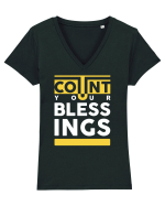 Count Your Bless Tricou mânecă scurtă guler V Damă Evoker