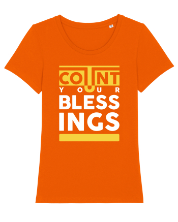 Count Your Bless Bright Orange
