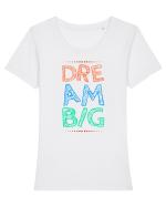 Dream Big Tricou mânecă scurtă guler larg fitted Damă Expresser