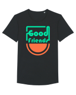 Good Friends Tricou mânecă scurtă guler larg Bărbat Skater