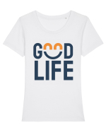 Good Life Tricou mânecă scurtă guler larg fitted Damă Expresser