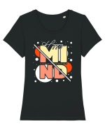 Happy Mind Tricou mânecă scurtă guler larg fitted Damă Expresser