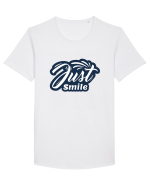 Just Smile Tricou mânecă scurtă guler larg Bărbat Skater