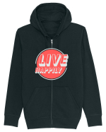 Live Happily Hanorac cu fermoar Unisex Connector