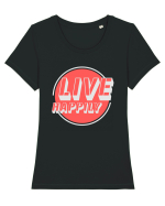 Live Happily Tricou mânecă scurtă guler larg fitted Damă Expresser