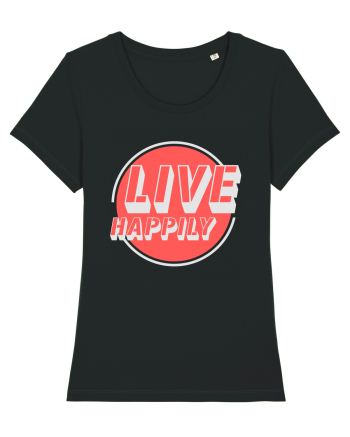 Live Happily Black