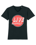 Live Happily Tricou mânecă scurtă guler V Bărbat Presenter