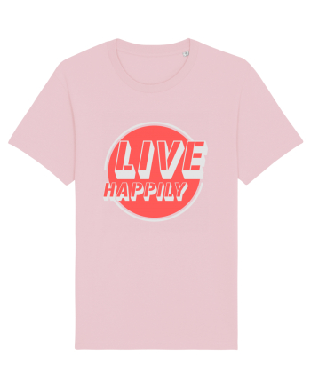 Live Happily Cotton Pink