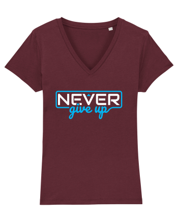 Never Give Up Burgundy