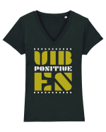 Positive Vibes Tricou mânecă scurtă guler V Damă Evoker