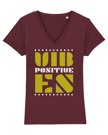 Positive Vibes Burgundy