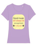 Good Music Tricou mânecă scurtă guler larg fitted Damă Expresser