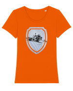 Motorcycle ride 3 Tricou mânecă scurtă guler larg fitted Damă Expresser