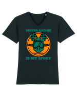 Motor Racing Is My Sport Tricou mânecă scurtă guler V Bărbat Presenter
