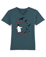 DIferit, dar fericit Tricou mânecă scurtă guler V Bărbat Presenter