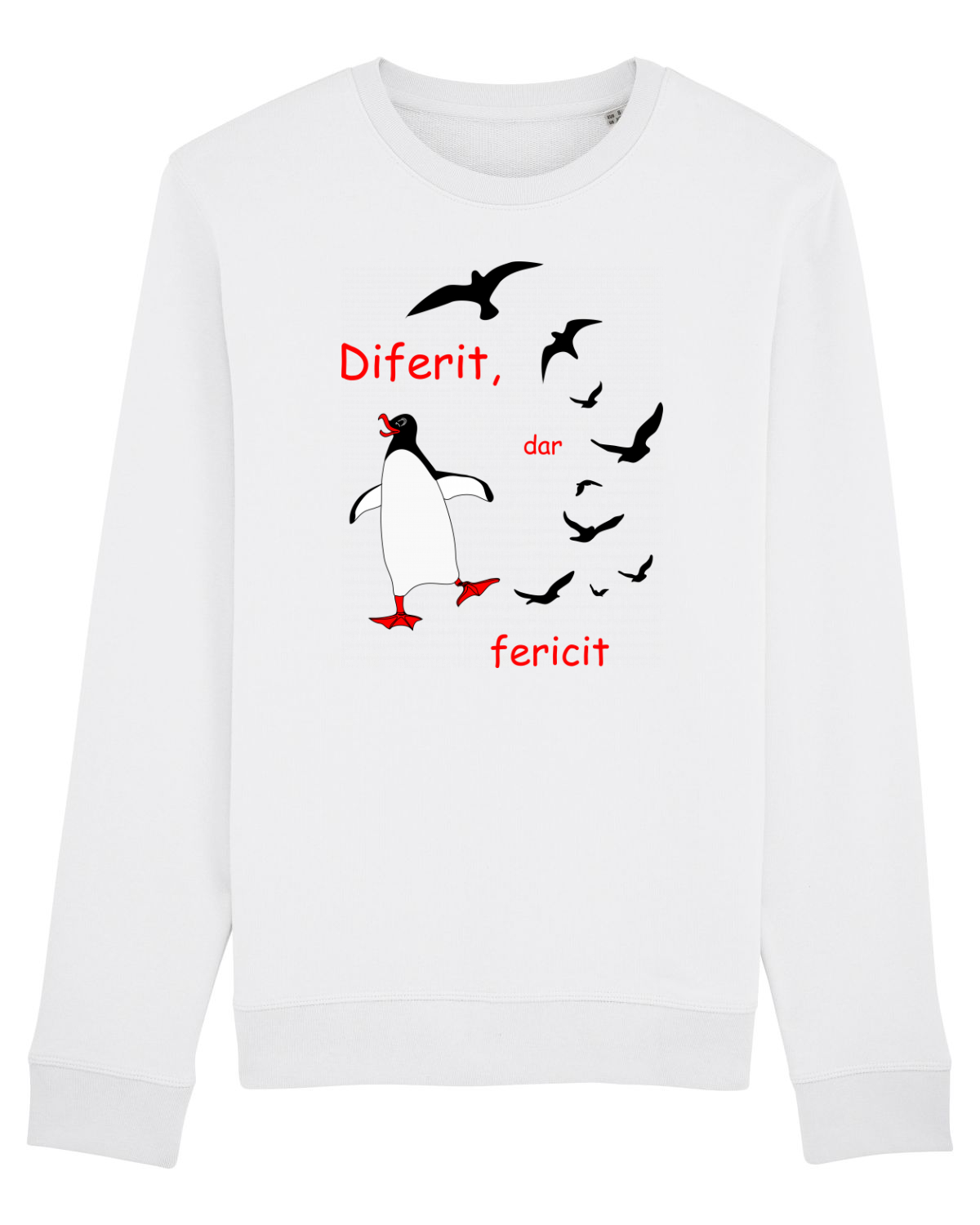 Bluză mânecă lungă Unisex Rise White